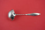 Lily of the Valley by Whiting Sterling Gravy Ladle Fluted w/Twist Handle 8 1/2"