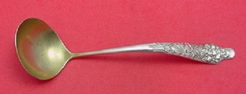 Flora by Shiebler Sterling Silver Sauce Ladle Gold Washed 5 3/4"