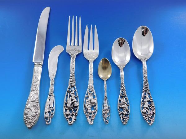 Labors of Cupid by Dominick & Haff Sterling Silver Flatware Set Service 52 Pcs