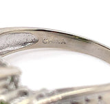 10k White Gold 4.58ct Asscher Cut Genuine Natural Peridot Ring Jewelry (#J5773)