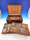 Empire by Puiforcat France Sterling Silver Flatware Set Swan 96 pc Dinner in Box