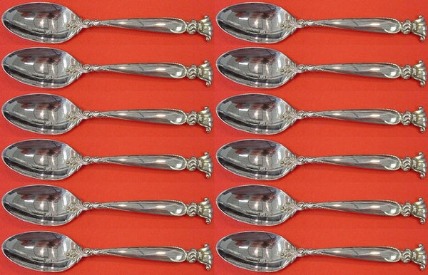 Romance of the Sea by Wallace Sterling Silver Teaspoon Set 12 pieces 6 1/8"