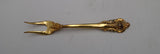 Grande Baroque Gold Accent by Wallace Sterling Pickle Fork 2-tine GW 5 1/4"