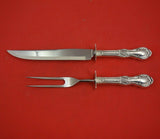 Wild Rose by International Sterling Silver Steak Carving Set 2pc HH WS 10 1/4"
