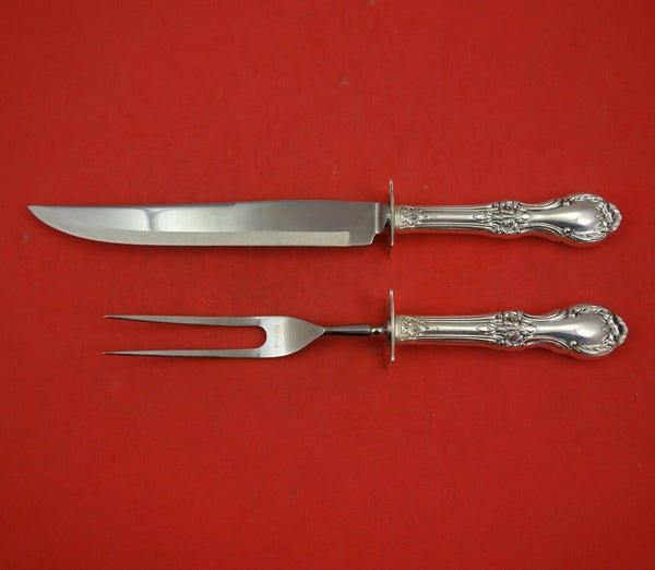 Wild Rose by International Sterling Silver Steak Carving Set 2pc HH WS 10 1/4"
