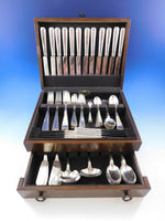 Bayonne by Alexandre Vaguer French 950 Silver Flatware Set Service Paris 122 pcs