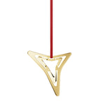 2021 Georg Jensen Christmas Holiday Ornament Three Point Star Gold - New