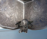 Portuguese Sterling Silver Cherub Stand w/Cherub Finial and Feet Figural (#4979)