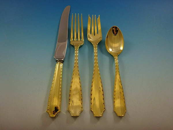 Marquise Vermeil By Tiffany Sterling Regular Size Place Setting(s) 4pc Gold
