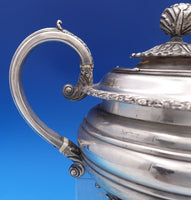 Gadroon by Unknown Silverplate Tea Pot w/ Chrysanthemum Finial Lion Feet (#8296)