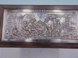 Dutch Wooden Box / Trophy with Hinged Lid Figural Scenic Panel (#4258)