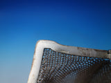 German 800 Silver Mesh Purse circa 1900 8.4 ozt Faux Sapphire Handle (#6174)