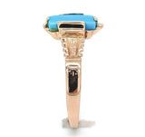 10k Gold Victorian Sleeping Beauty Genuine Natural Turquoise Ring 10.25 (#J6567)