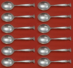 Romance of the Sea by Wallace Sterling Silver Cream Soup Spoon Set 12 pcs 6"