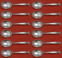 Romance of the Sea by Wallace Sterling Silver Cream Soup Spoon Set 12 pcs 6"