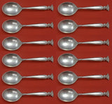 Romance of the Sea by Wallace Sterling Silver Cream Soup Spoon Set 12 pcs 6"