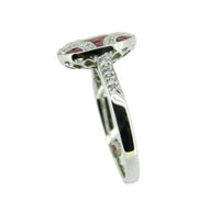 18k Gold Deco Style Specialty Cut Genuine Natural Ruby Ring w/ Diamonds (#J2355)