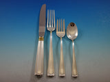 Embassy Scroll Gold by Lunt Sterling Silver Flatware Set Service 60 pcs Dinner