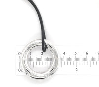Christofle Sterling Idole de Christofle Pendant Necklace on Black Cord (#J6195)
