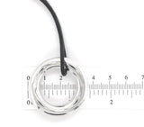 Christofle Sterling Idole de Christofle Pendant Necklace on Black Cord (#J6195)