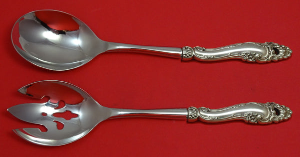 Decor by Gorham Sterling Silver Salad Serving Set 2pc Pierced Custom 10 1/2"