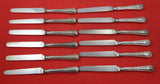 Josef Reiner Austrian .800 Silver Regular Knife Set 12pc HH w/Silverplate 8 1/4"