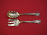 Cluny by Gorham Sterling Silver Salad Serving Set 2pc AS GW Brite-Cut 8 1/2"