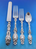 Lily by Whiting Sterling Silver Flatware Set 12 Service 228 pcs in Chest Dinner