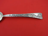 Lap Over Edge Acid Etched By Tiffany Sterling Teaspoon w/ ivy leaves  6"