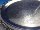Grande Baroque by Wallace Silverplate Tea Set 4pc with Tray (#8643) Lovely!