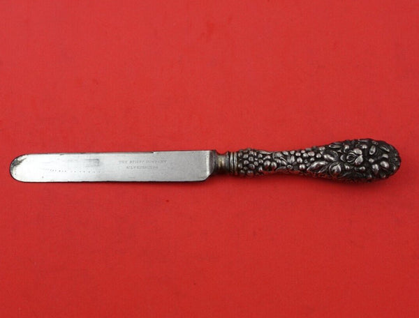 Rose by Stieff Sterling Silver Junior Knife Blunt HH with Plated Blade 7 1/4"