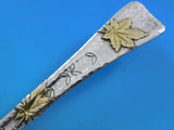 Lap Over Edge by Tiffany Sterling Silver Kidney Berry Spoon applied Bug & Leaves