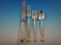 Corsage by Stieff Sterling Silver Flatware Set 12 Service 57 pieces R Monogram