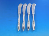 Rose Solitaire by Towle Sterling Silver Butter Spreader HH Paddle Set of 12 pcs