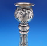 Chantilly by Gorham Sterling Silver Candlestick Pair #A4326 9" x 5 1/4" (#8053)