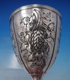 Peter and Ann Bateman English Georgian Sterling Silver Wine Goblet Grapes #5245