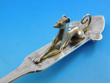 Hound by Gorham Sterling Silver Berry Spoon with Vermeil Hound Extremely Rare 9"