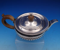 James Parkes and Co English Estate Sterling Silver Tea Pot w/ Wood Handle #8445
