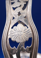 JE Caldwell Sterling Silver Fruit Basket with Swing Handle Daisy Flowers (#8415)