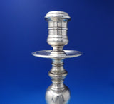 Kalo Sterling Silver Candlestick Pair Handwrought with Family Crest (#7177)