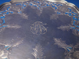 Floral by Gorham Sterling Silver Serving Tray Bright-Cut Pierced #553A (#7198)