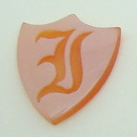 14K Gold Carved Agate Initial Pendant - Various Shapes Personalized New (#J2155)