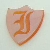 14K Gold Carved Agate Initial Pendant - Various Shapes Personalized New (#J2155)
