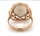 18k and 14k Rose Gold Handwrought Genuine Natural Smoky Quartz Ring (#J6605)