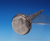 Repousse by Unknown Sterling Silver Umbrella / Cane Handle w/Ferns Flowers #7514