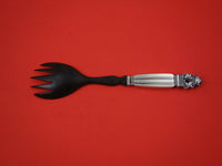 Acorn by Georg Jensen Sterling Silver Salad Serving Fork HH w/ Horn 8"