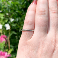 18k White Gold Wedding Band Ring Size 6.75 Jewelry (#J7282)
