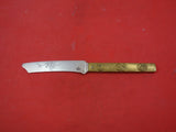 Kozuka by Gorham Sterling Silver Fish Knife BC brass handle w/ stork 8"