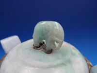 Jade by Edward Farmer Urn Light Vermeil Sterling Fittings Jade Elephant (#7950)