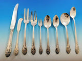 Rosemont by Gorham Silverplate Flatware Set Service 114 pc Huge Circa 1930 Roses